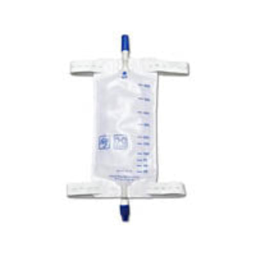 Clear plastic bag with measurement markings on a white background