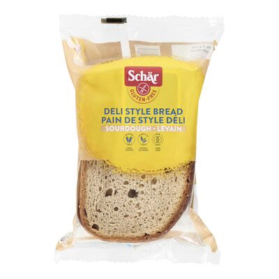 240 gram yellow bag of Schar Deli Style Sourdough Bread