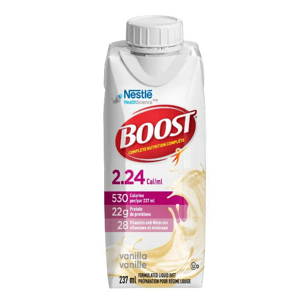 Nestle Health Science Boost 2.24 calories, vanilla, 237 mL.