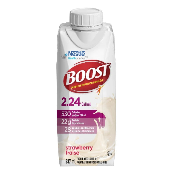 Nestle Health Science Boost 2.24 calories, strawberry, 237 mL.