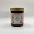 Ste Anne's Spa rose salt scrub in glass jar with wood lip. 225 grams. 