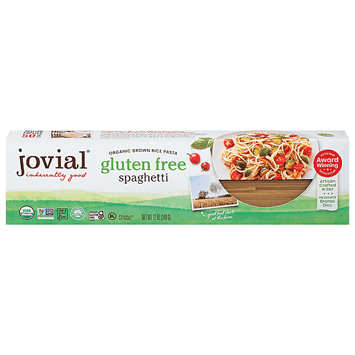 340 gram box of brown rice gluten free spaghetti pasta