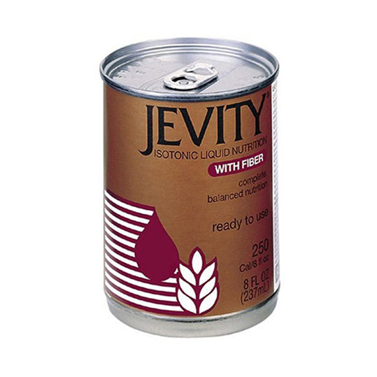 Jevity 1 Cal, with fibre, 250mL brown can, 24 cans per case.