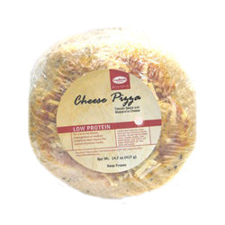 417 gram brown and red package of Cambrooke Cheese Pizzas