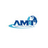 AMT logo, blue with globe behind text.