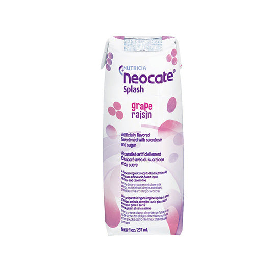 purple & white 237ml tetrapack neocate grape