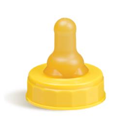 Similac Slow Flow Nipple and Ring, yellow nipple and cap