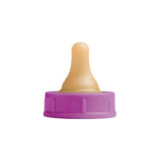 Mead Johnson - Enfamil extra slow flow nipple, yellow with purple cap.