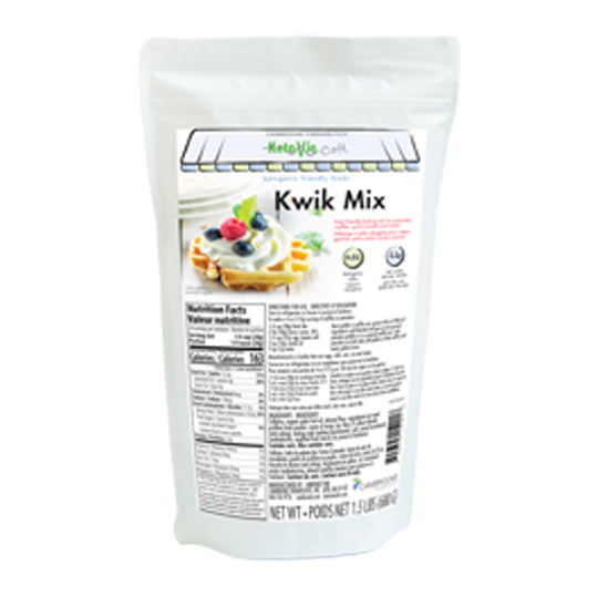 KetoVie Cafe, kwik mix, 1.5lb bag, white packaging.