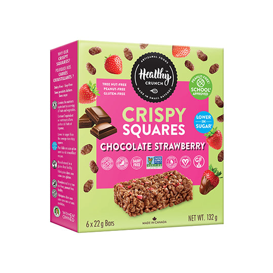 Healthy Crunch Crispy Squares Strawberry Chocolate