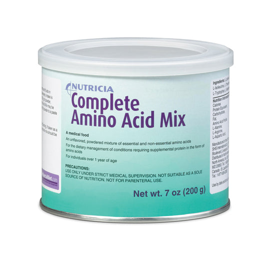 200 gram green and purple can of Complete Amino Acid Mix